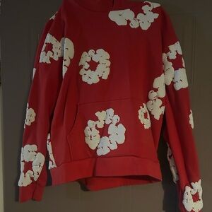 Red and White Crewneck Sweater